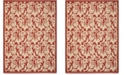 Safavieh Courtyard Red and Creme 6'7" x 9'6" Area Rug